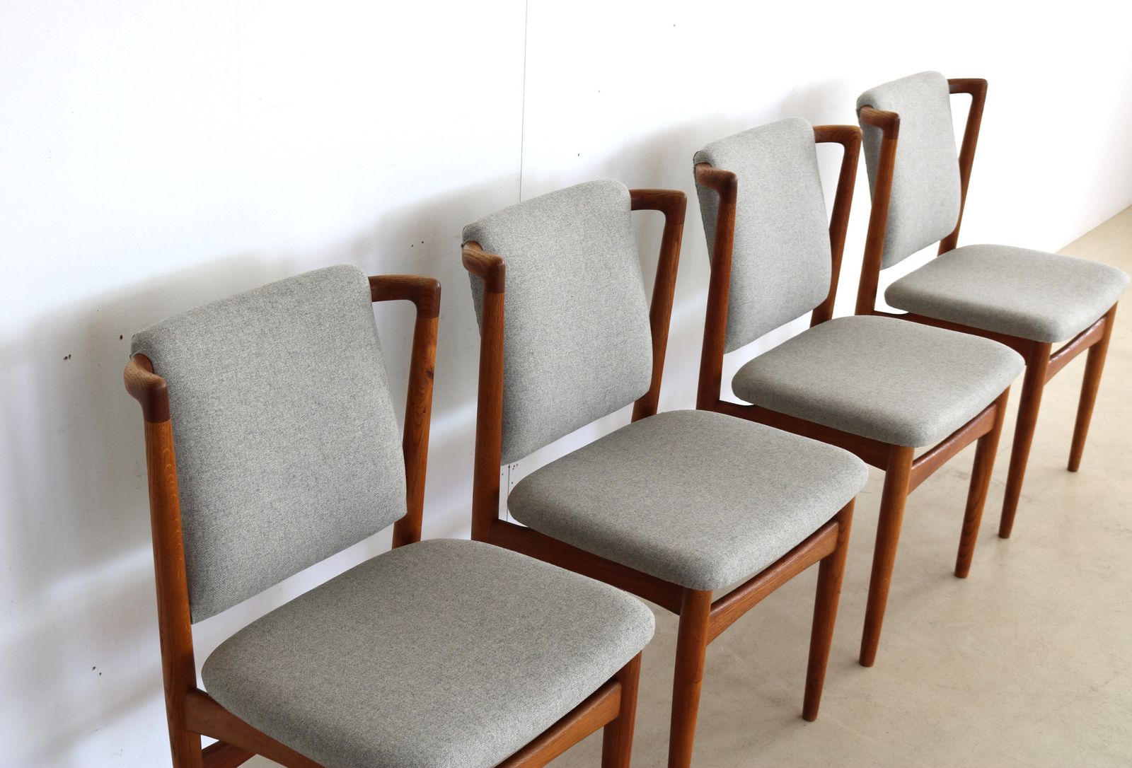 Set Of 4 Vintage Dining Chairs With New Upholstery photo 1850.0