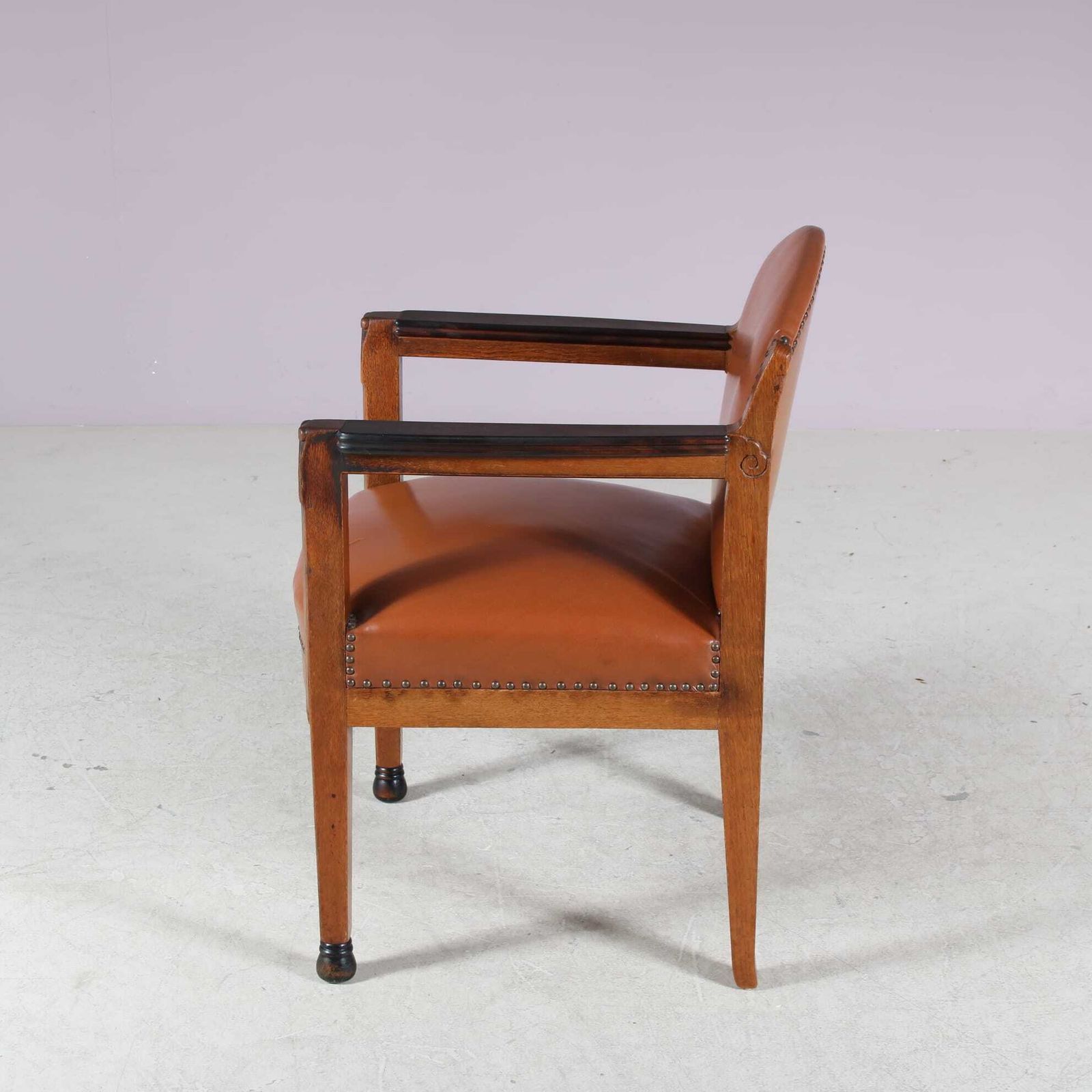 838.0 1920s Amsterdam School Style Chair By Paul Bromberg For 'T Woonhuys, Amsterdam photo