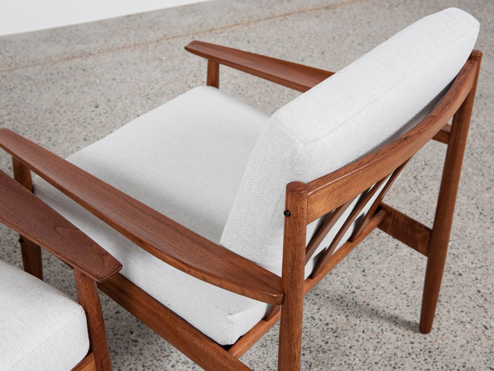 Midcentury Danish Pair Of Easy Chairs By Arne Vodder For Glostrup 1960s photo buy