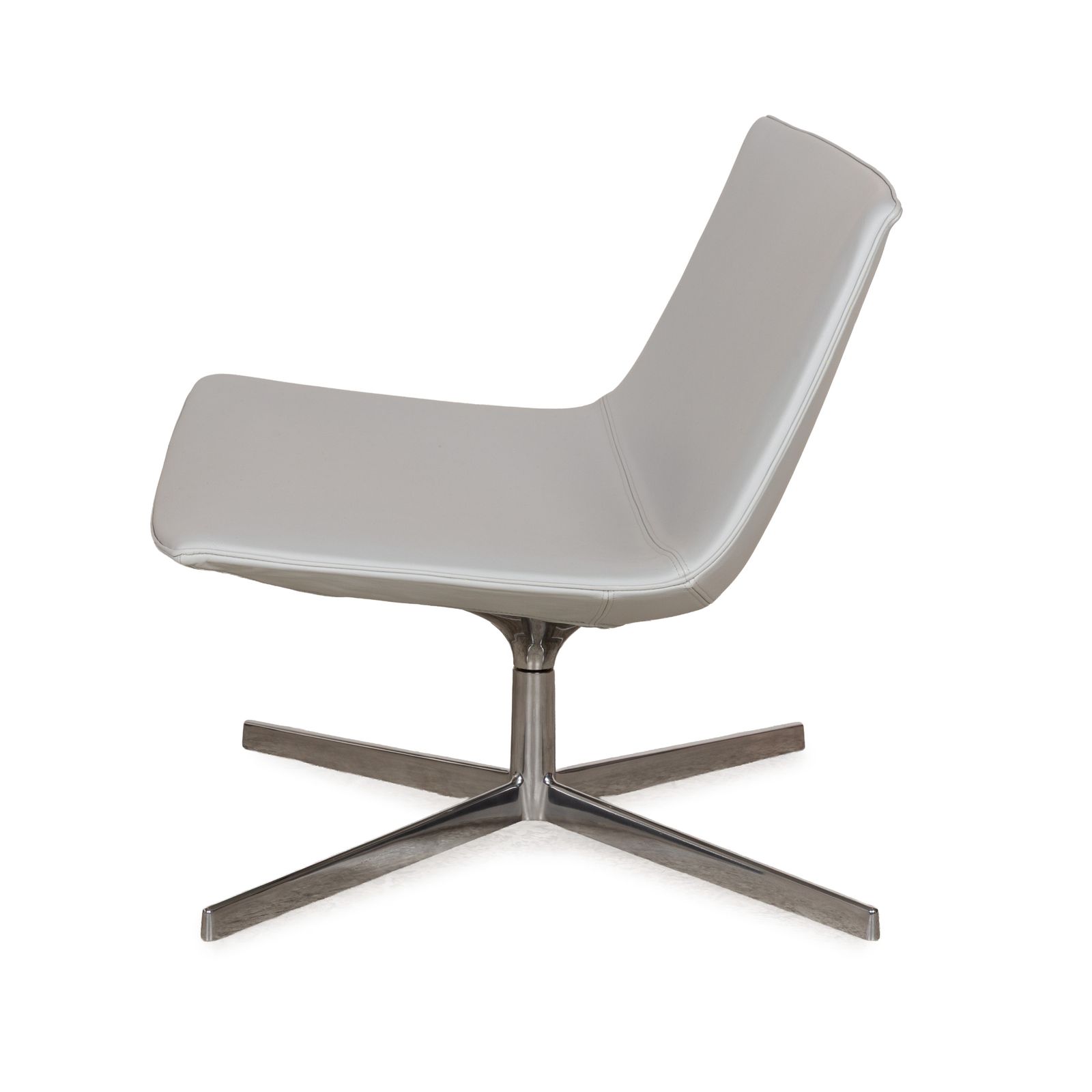 photo furniture Fauteuil Arper Catifa 80 en cuir, bleu, bleu-gris, bleu clair, fonction pivotante