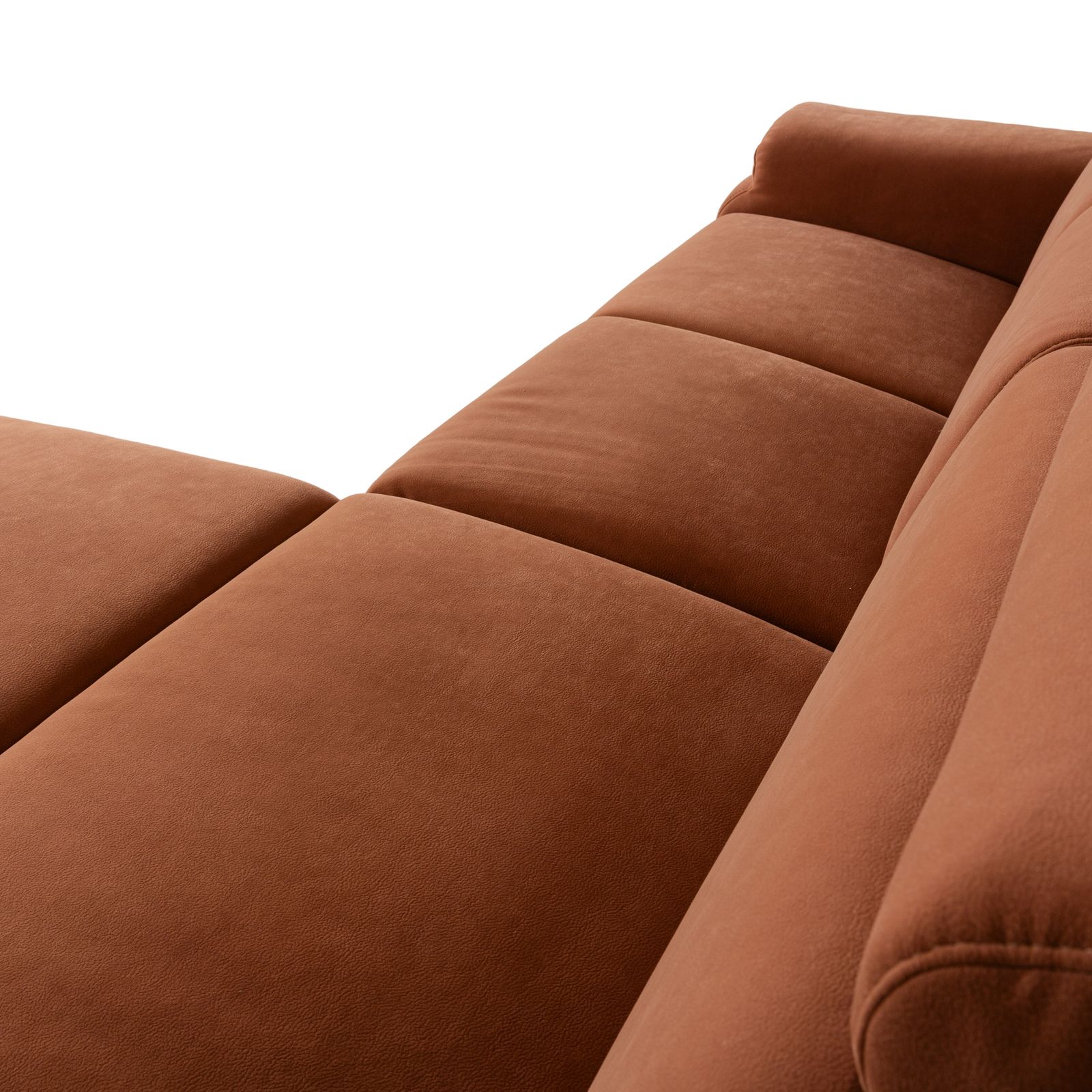 Canapé d'angle Himolla Planopoly en tissu brun camel photo vintage