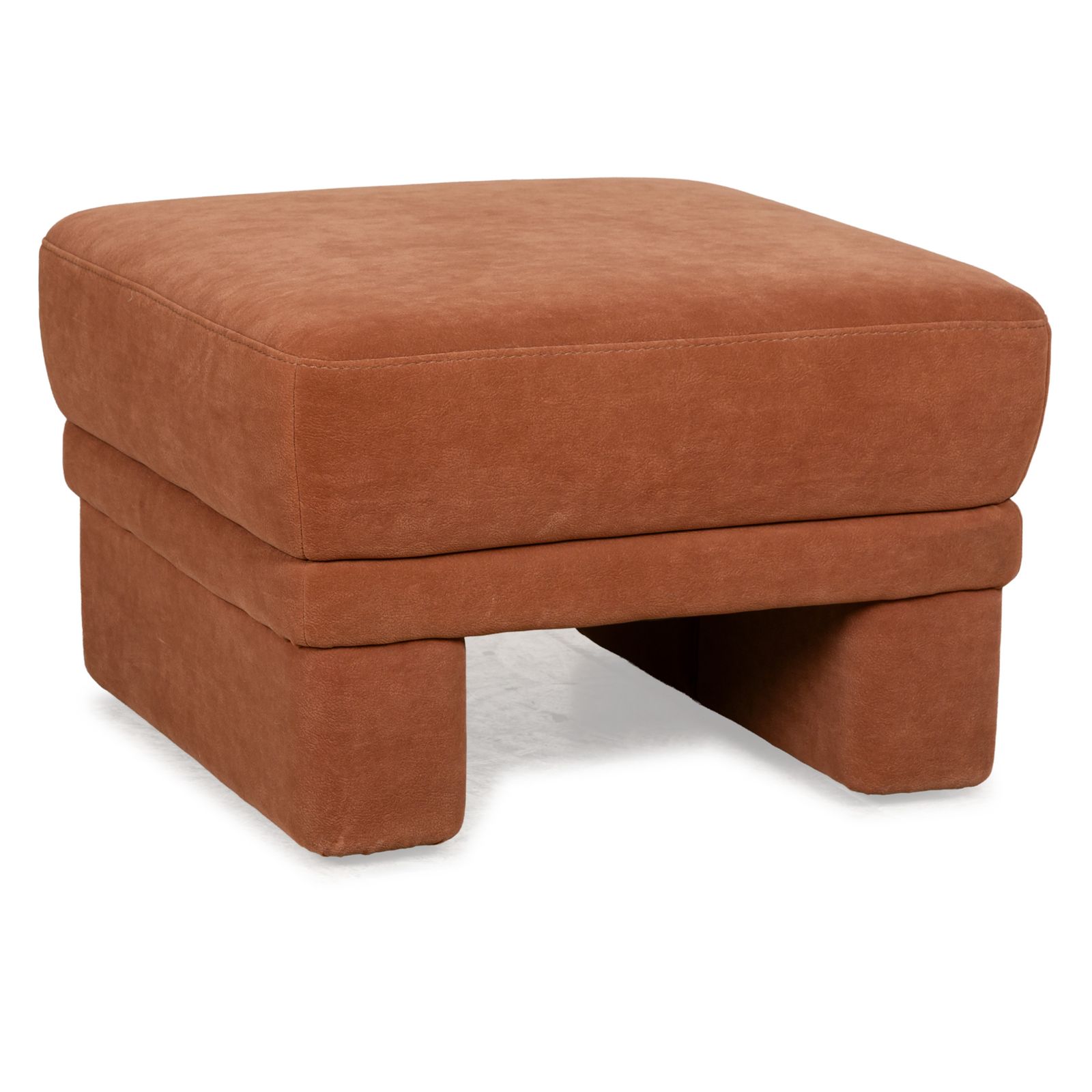 Pouf Himolla Planopoly en tissu brun camel