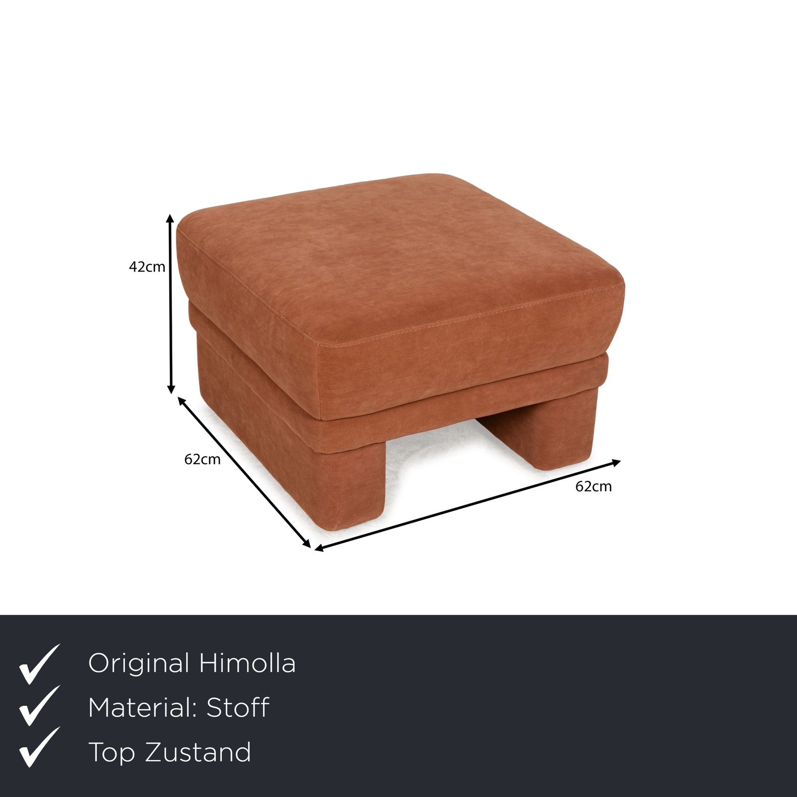 Pouf Himolla Planopoly en tissu brun camel photo furniture