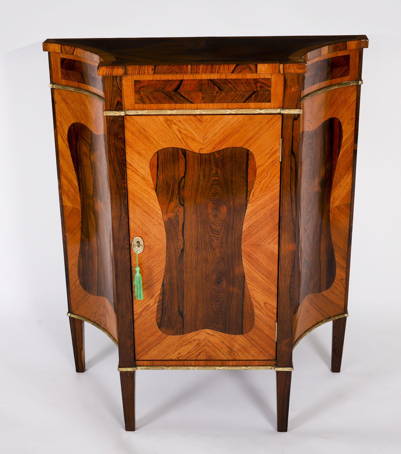 Antique Pair Goncalo Alves & King Wood  Side Cabinets 19th C photo for sale