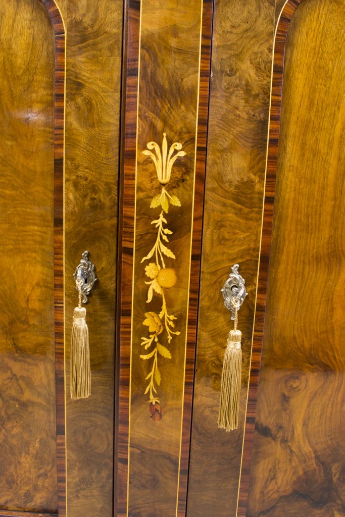 photo furniture Antique Burr Walnut Marquetry Sideboard  Early 20th Century
