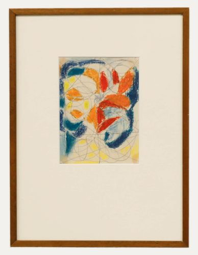 August Ludwig Schmitt (1882 1936) Early 20th Century Oil Pastel, Spiral Study
