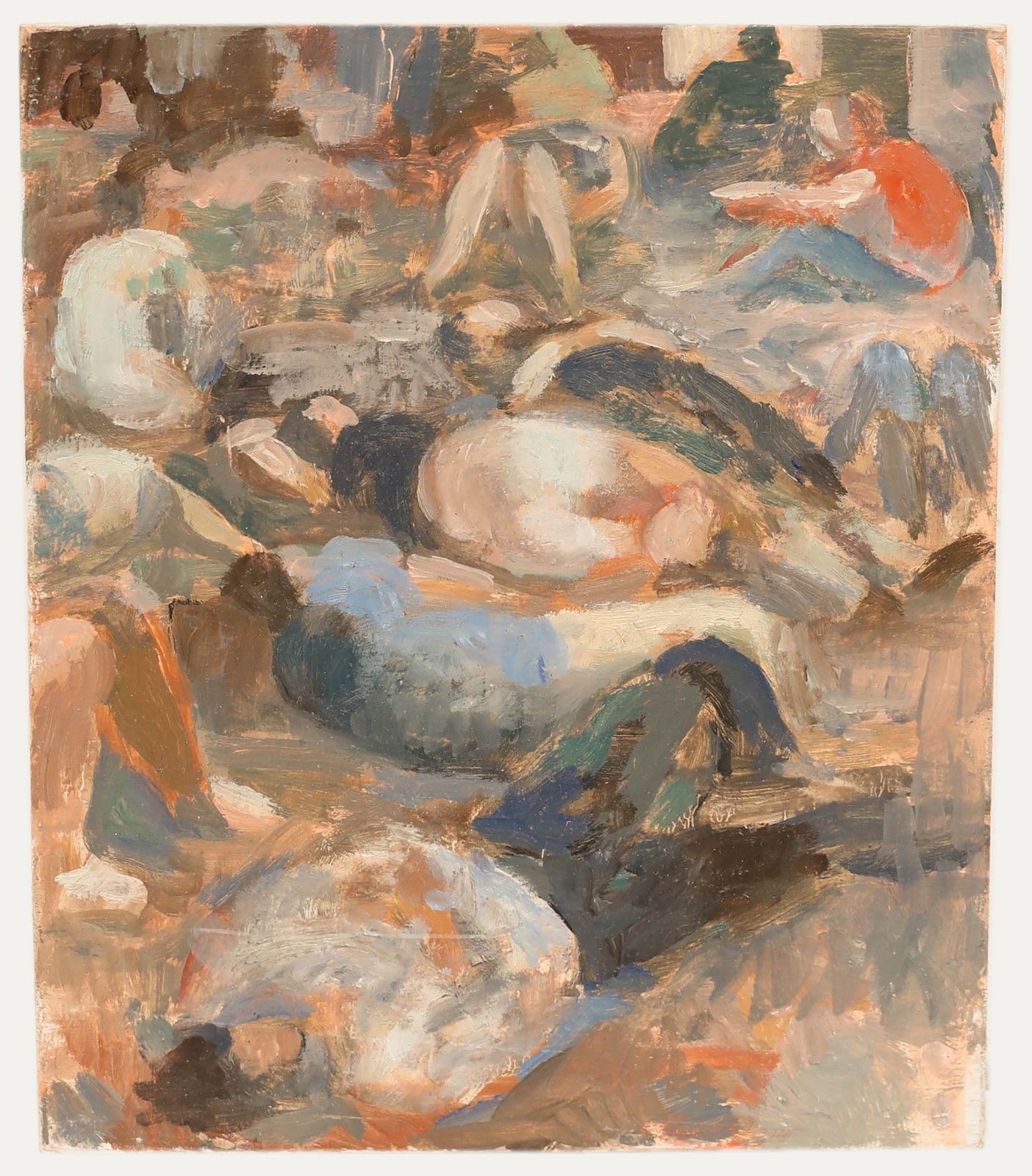 Bernadette Kelly (B.1933) 20th Century Oil, Sunbathers