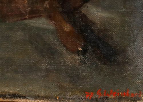 George Weissbort (1928 2013) 20th Century Oil, Coal Bucket & Books photo 250.0