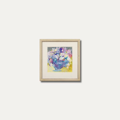 Nola Armstrong 20th Century Pastel, Summer Flowers In Blue photo buy