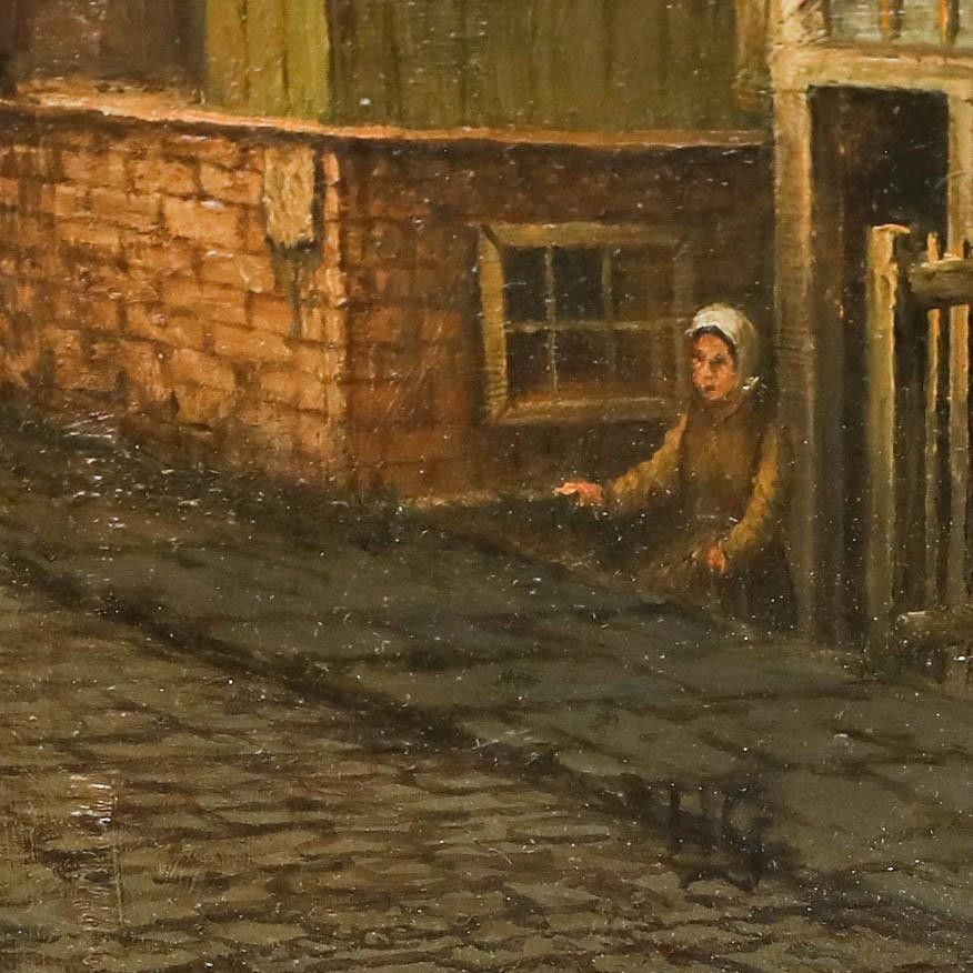 Manner Of Cornelis Christiaan Dommersen  20th Century Oil, The Vegetable Cart photo buy