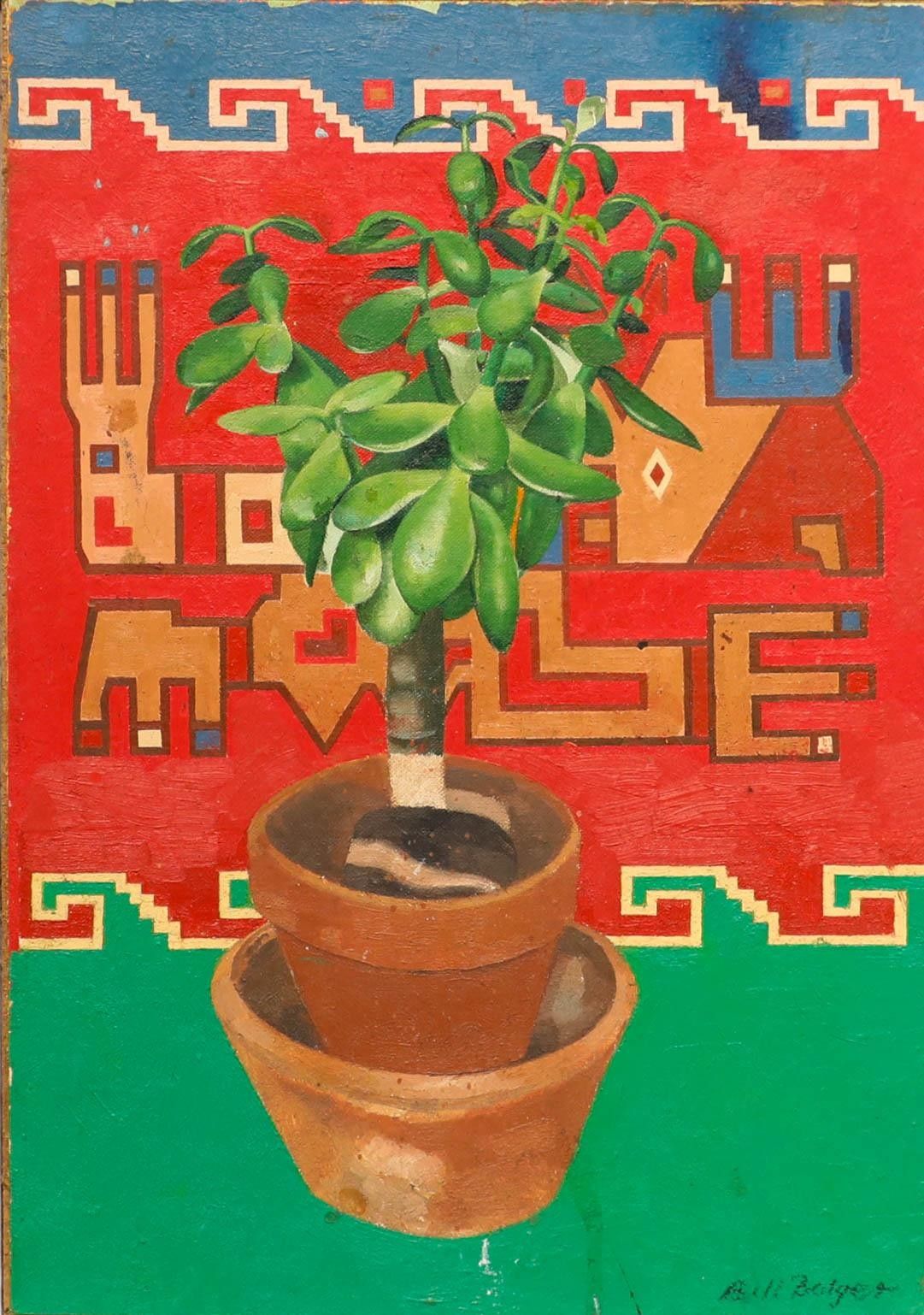 Bill Bolger (1940 2024) 20th Century Oil, Money Plant photo furniture