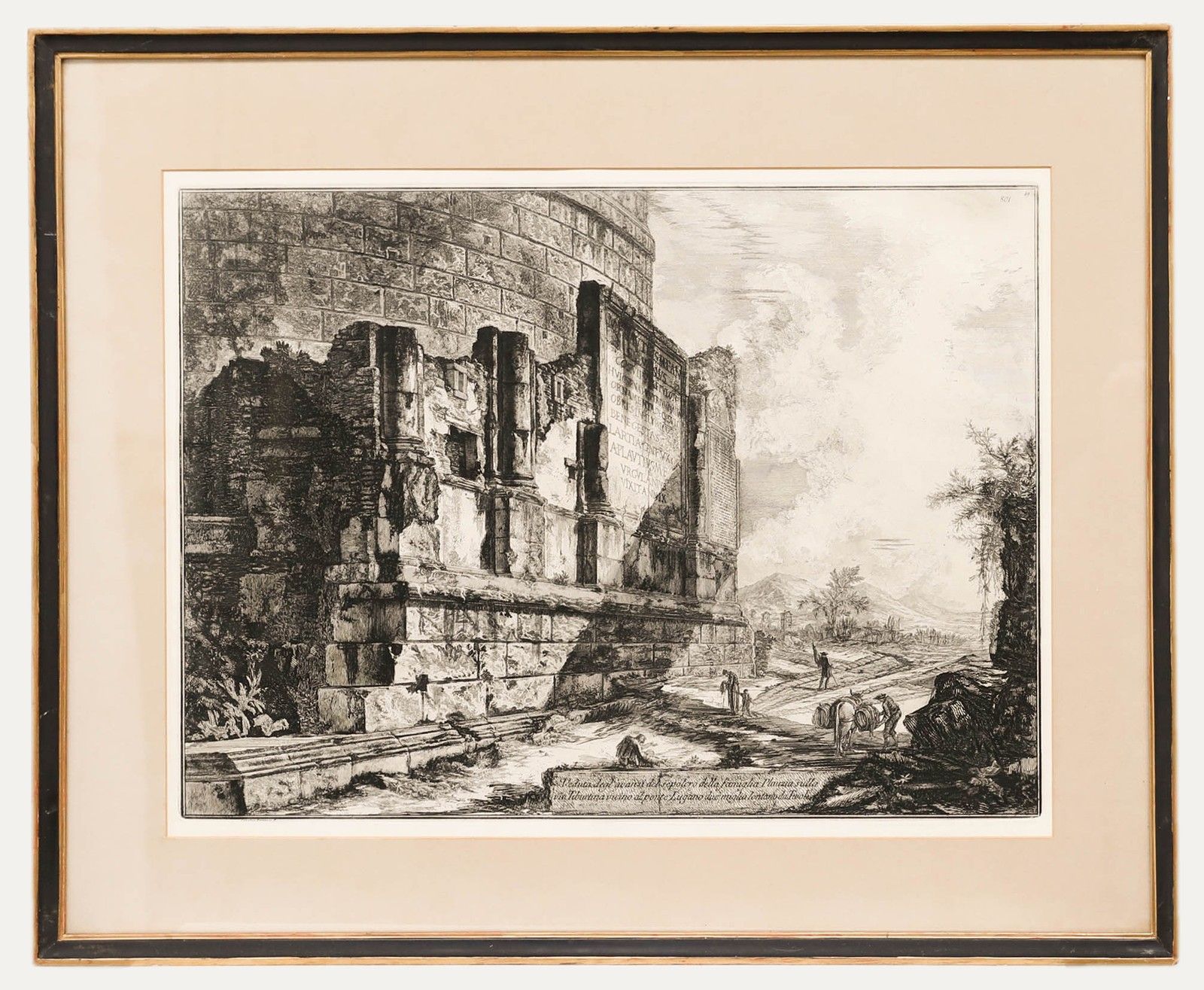 After Giovanni Battista Piranesi 20th Century Engraving, Plautii Mausoleum