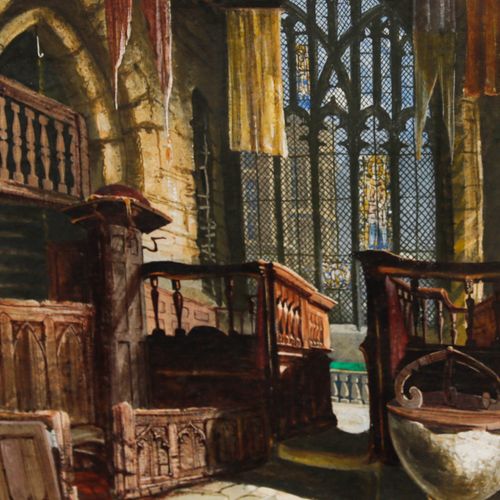 Attrib. Samuel A. Rayner (Fl.1820 1874)  Watercolour, The Chapel At Haddon Hall photo Art