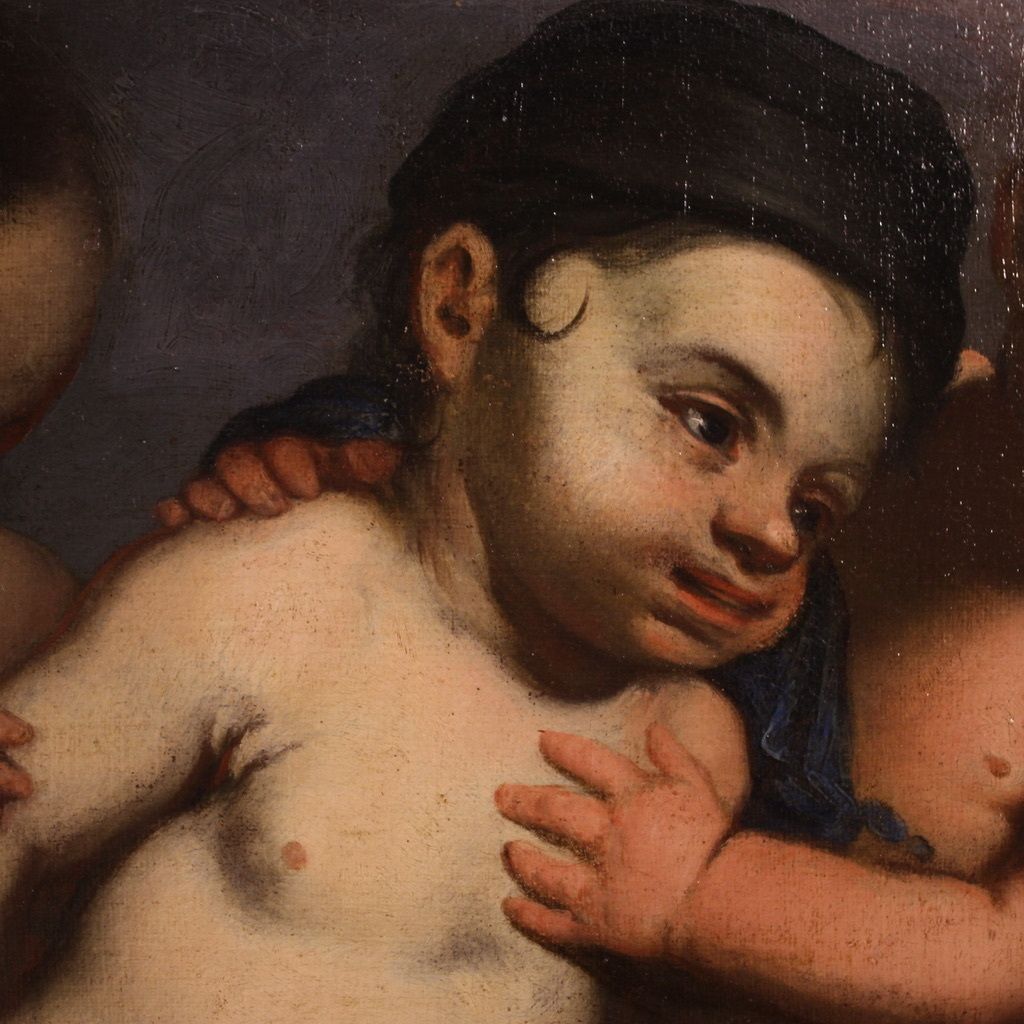 photo for sale 17th Century Italian School Painting, Cherub Games