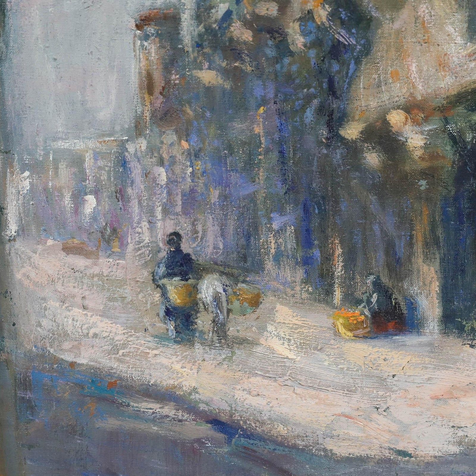 North African School  Late 19th Century Oil Narrow City Street photo 305.0