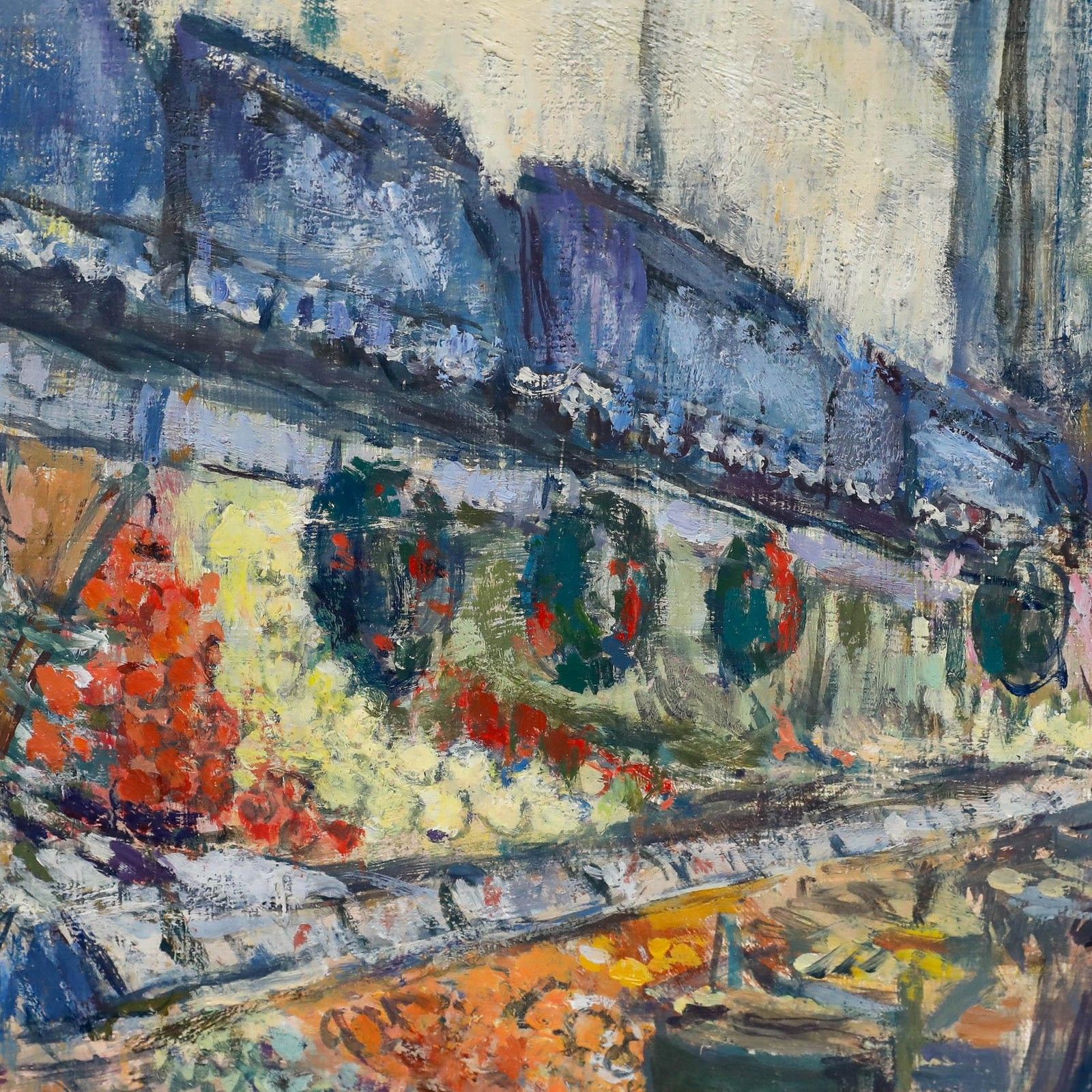 Louella Gwillim (1930 2023) C.2013 Oil, Mr Fruit, Newport Market photo 378.0