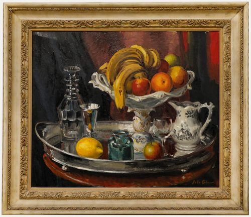 John Whitlock Codner Rwa (1913 2008) Framed Oil, Still Life On A Silver Tray