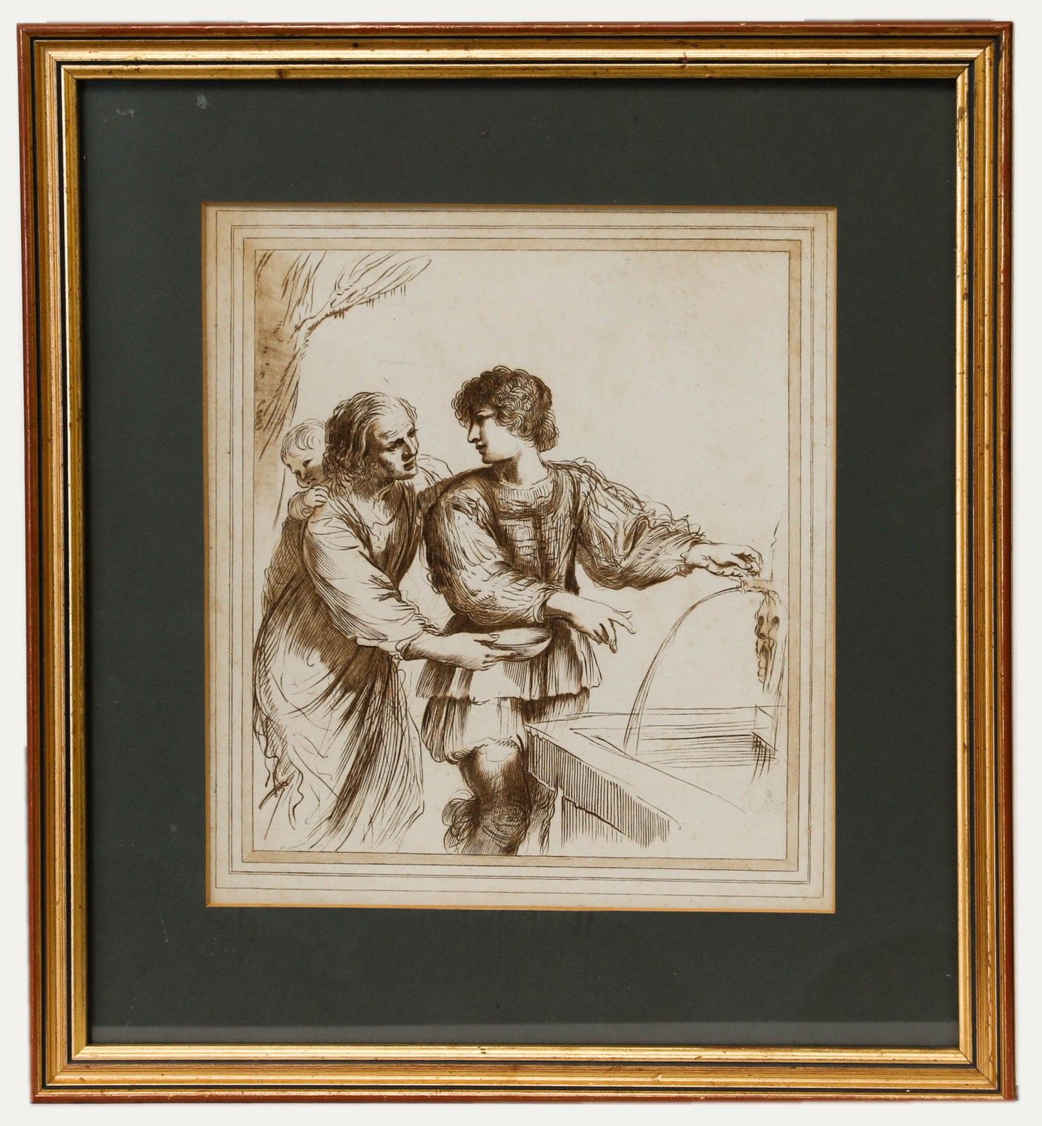 William Wynne Ryland After Guercino 18th Century Etching, At The Well