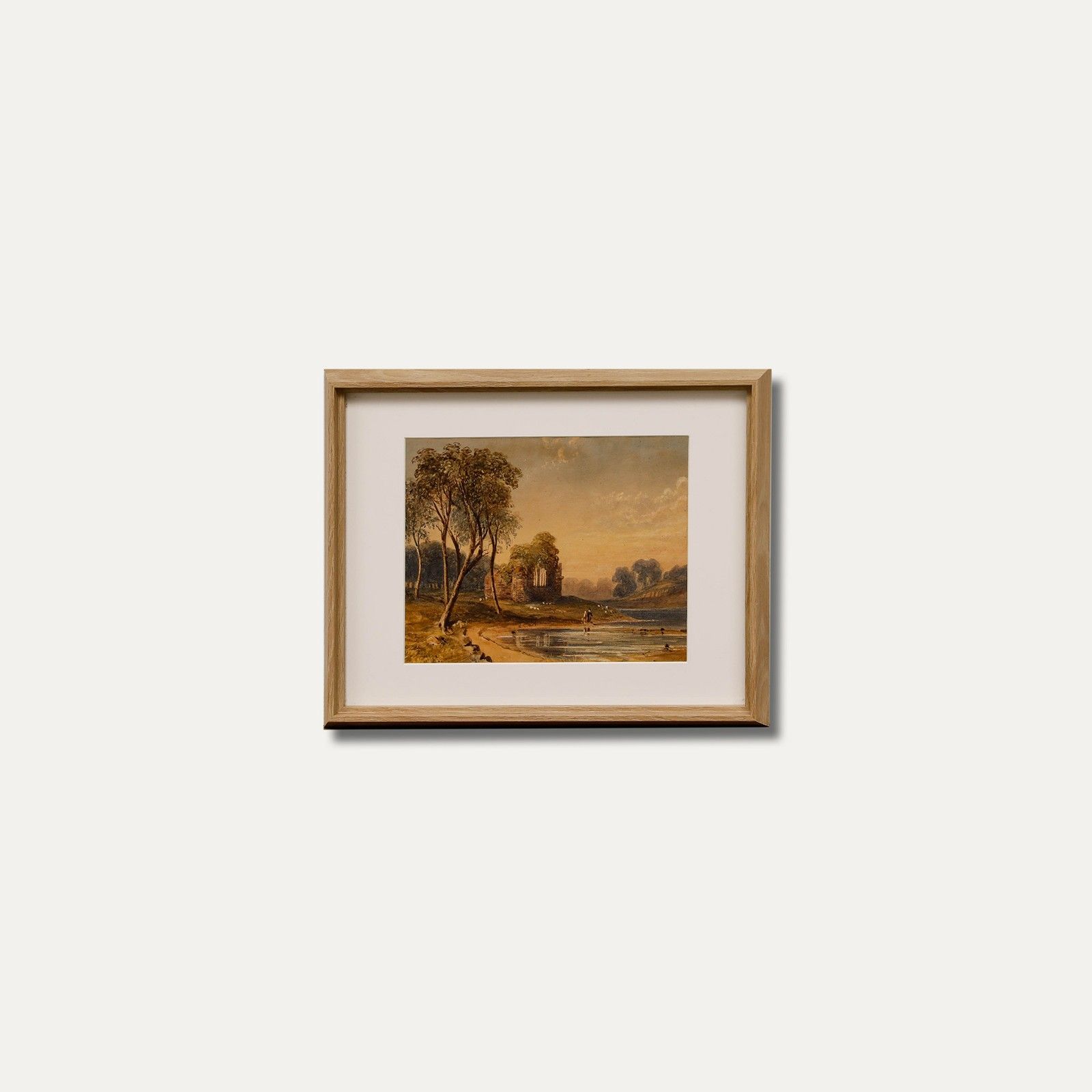 Circle Of John Varley Framed Early 19th Century Watercolour, Church Ruins photo vinterior