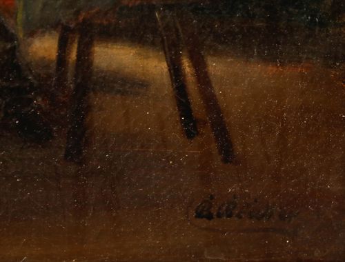 Bruno Blätter Framed 19th Century Oil, A Tankard With Friends photo vinterior