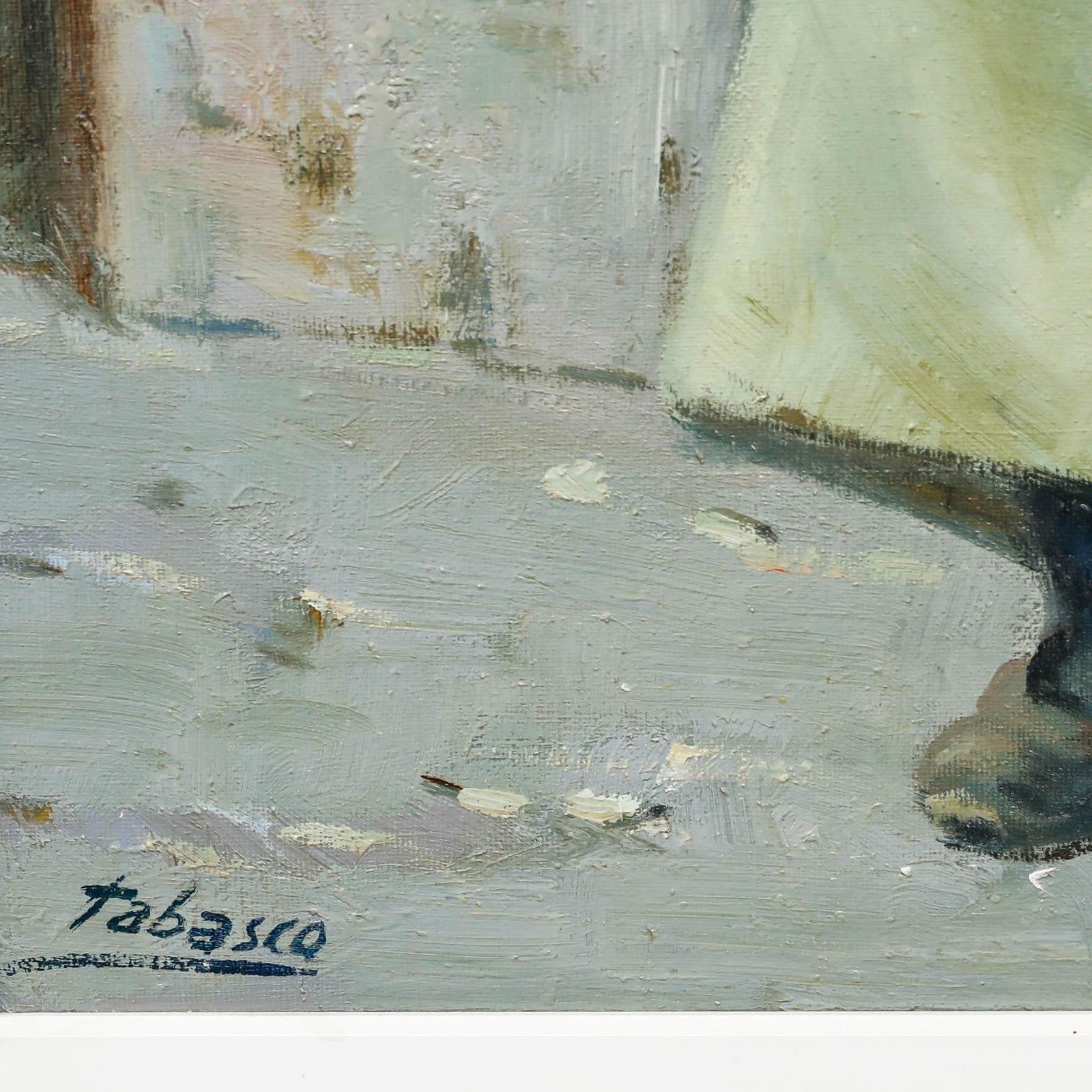 Felix Tabasco (1947 2007)  Framed 20th Century Oil, A Spanish Flower Seller photo buy