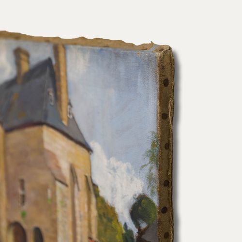 Cecile Hertz Eyrolles (1875 1974) Mid 20th Century Oil, Beynac, France photo vinterior