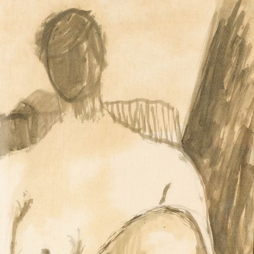 Anton Gold (1914 1970) Mid 20th Century Gouache, Seated Nude I photo Art