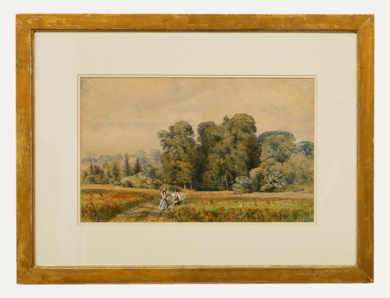 Framed English School Late 19th Century Watercolour Edgbaston Pool