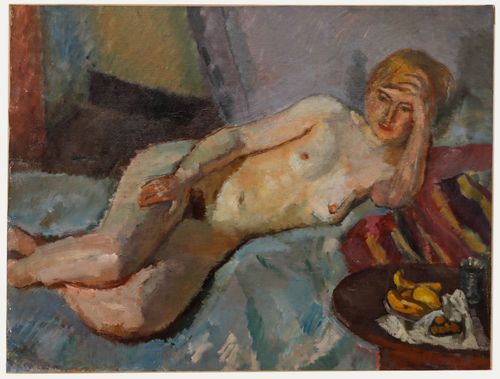 Bertrand Py (1895 1973) Mid 20th Century Oil, Dimanche Paresseux