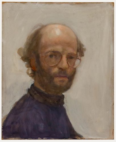 George Weissbort (1928 2013) 20th Century Oil, Self Portrait In Turtleneck Top