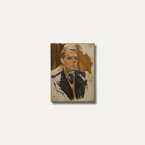 Attrib. Robert De Quin Mid 20th Century Oil, Man In A Suit photo vinterior