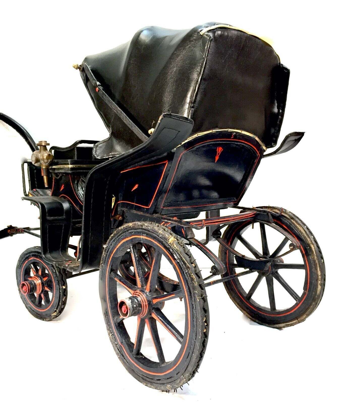 1895.0 Antique 19th Century Victorian Childs Barouche Horse Drawn Carriage / Cart C1880 photo