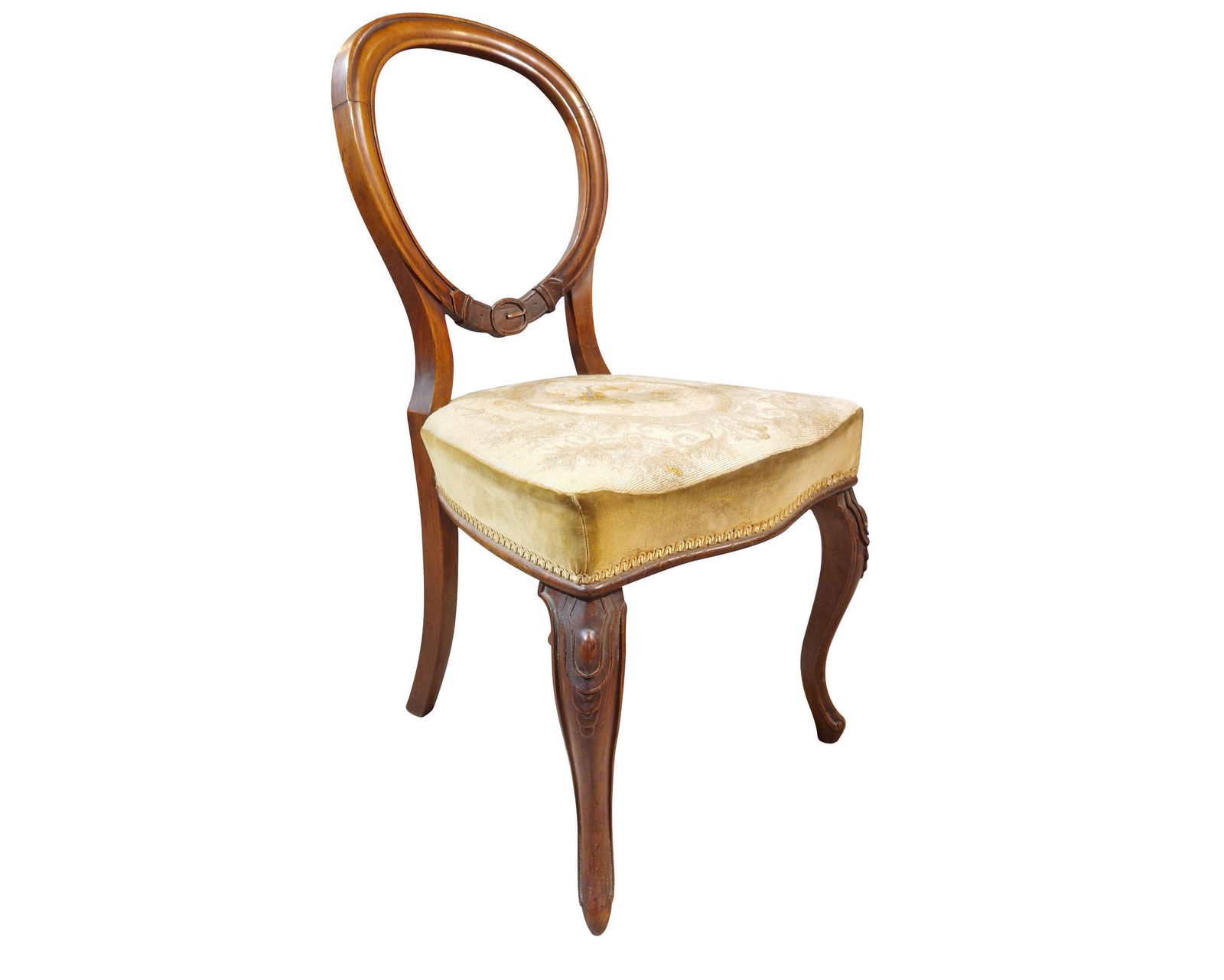 Set Of Four Victorian Walnut Balloon Back Chairs photo buy
