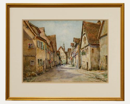 Tom Clough (1867 1943) Early 20th Century Watercolour, The Village In June