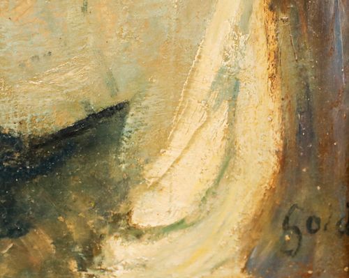 Anton Gold (1914 1970) Mid 20th Century Oil, The Schoolboy photo vinterior