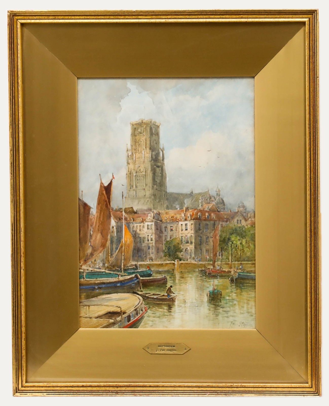 J. Van Stappen Dutch School  20th Century Watercolour, Rotterdam