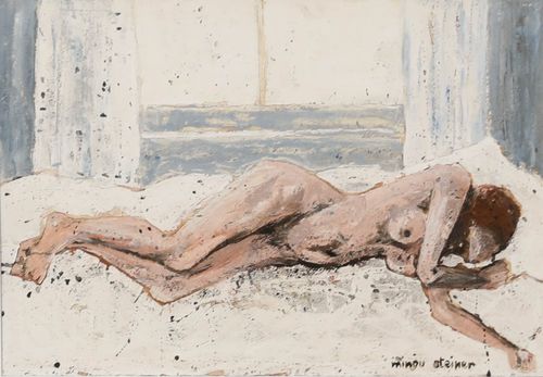 Minou Steiner (1940 2008) 20th Century Mixed Media, Nude By The Window photo furniture