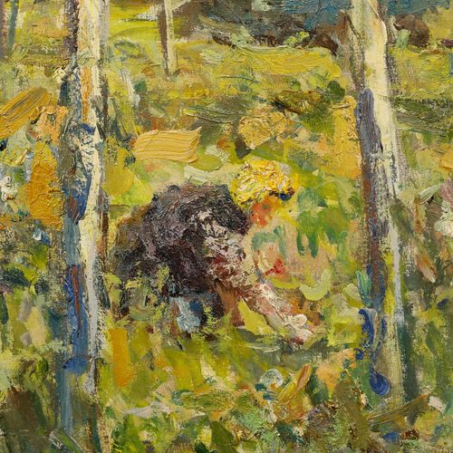 Alexander Andreyevich Lopadkin (1922 1996) 1994 Oil, Working The Fields photo vinterior
