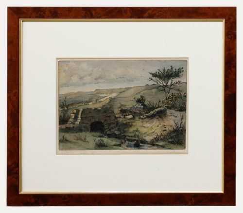 Walter Lishman (1900 1986) Mid 20th Century Aquatint, Yorkshire Moors