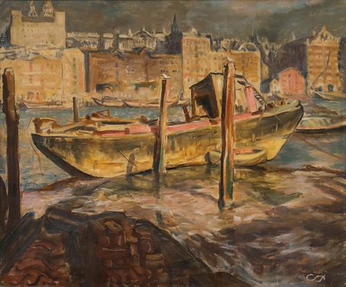 Continental School 20th Century Oil City Mooring photo furniture