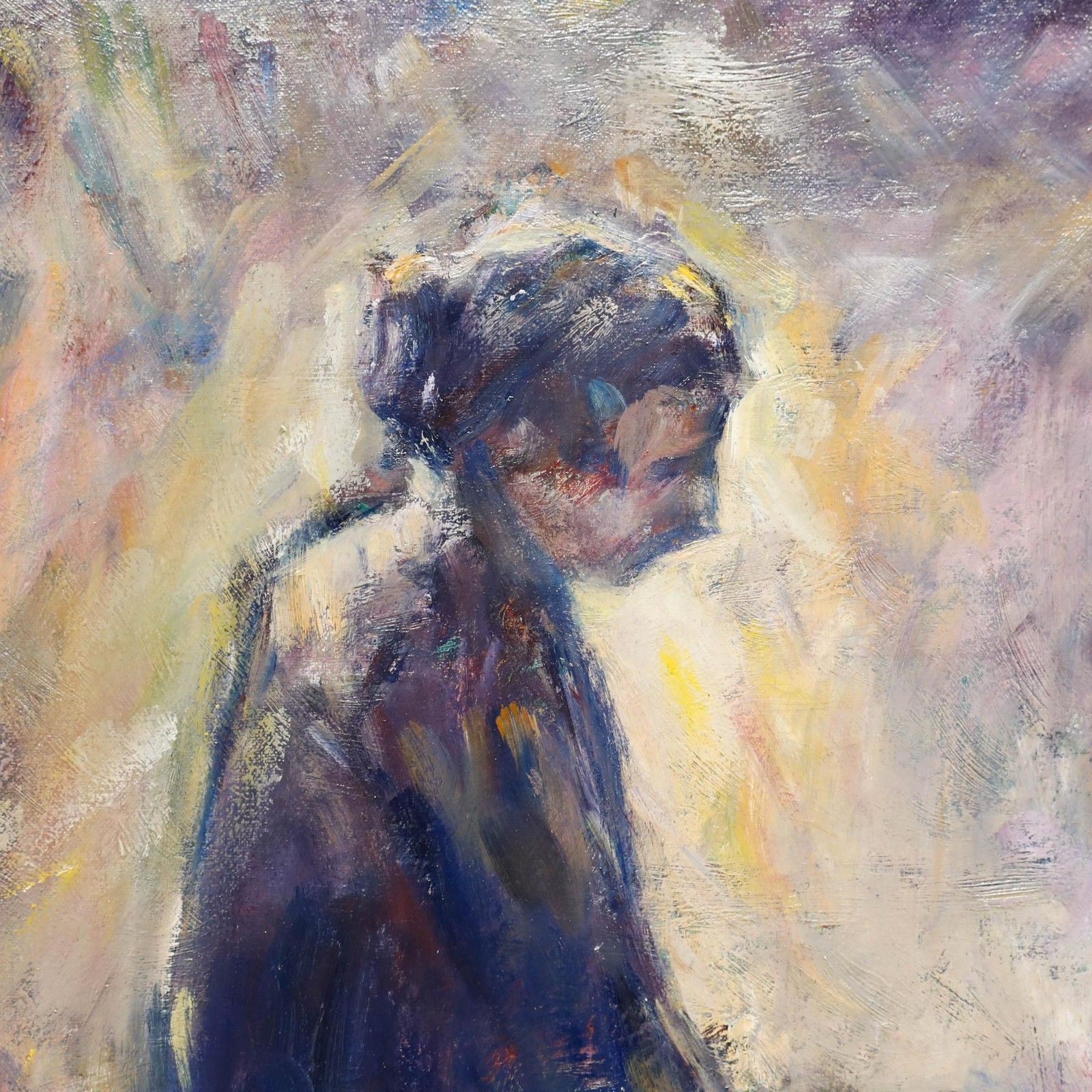 William De Mol (B.1932) Framed 20th Century Oil, Portrait Of A Woman photo Art