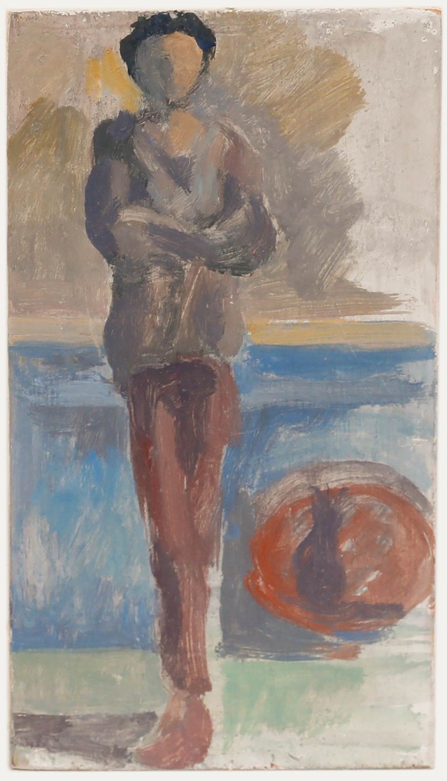 Bernadette Kelly (B.1933) Mid 20th Century Oil, Man In A Beret