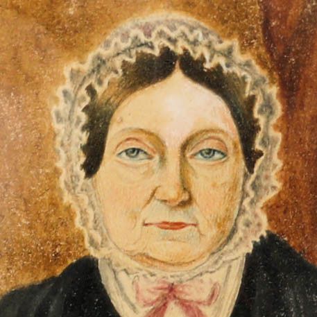 Miniature Late 19th Century Watercolour Victorian Lady In A Lace Cap photo Art