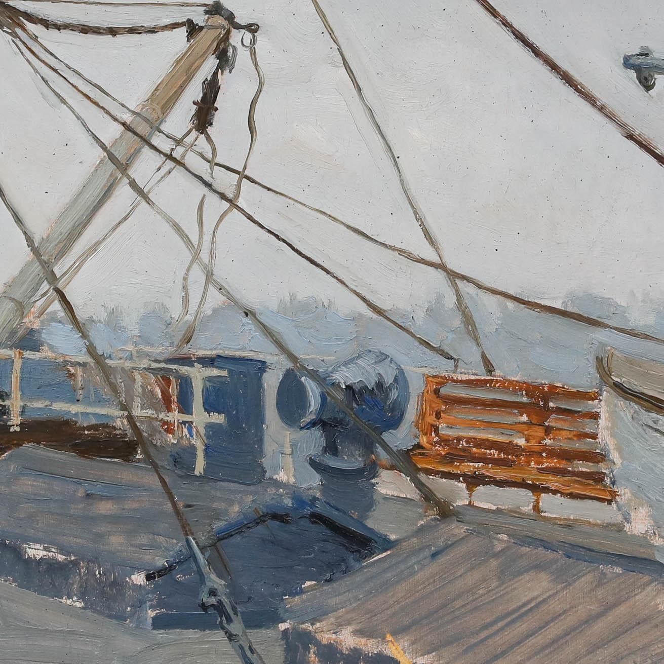 Leonid Petrovitch Baikov (1918 1994) 20th Century Oil, On Deck photo 297.0