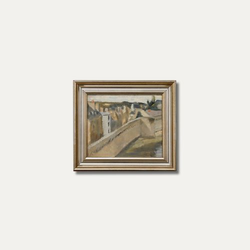 Cecile Hertz Eyrolles (1875 1974) Framed Oil, View From The Ramparts photo vinterior