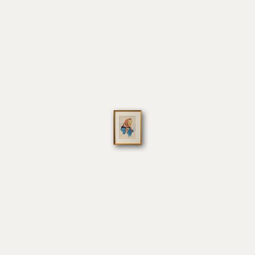 Gianni Framed Italian School 20th Century Watercolour, Portrait Of Nonna photo buy