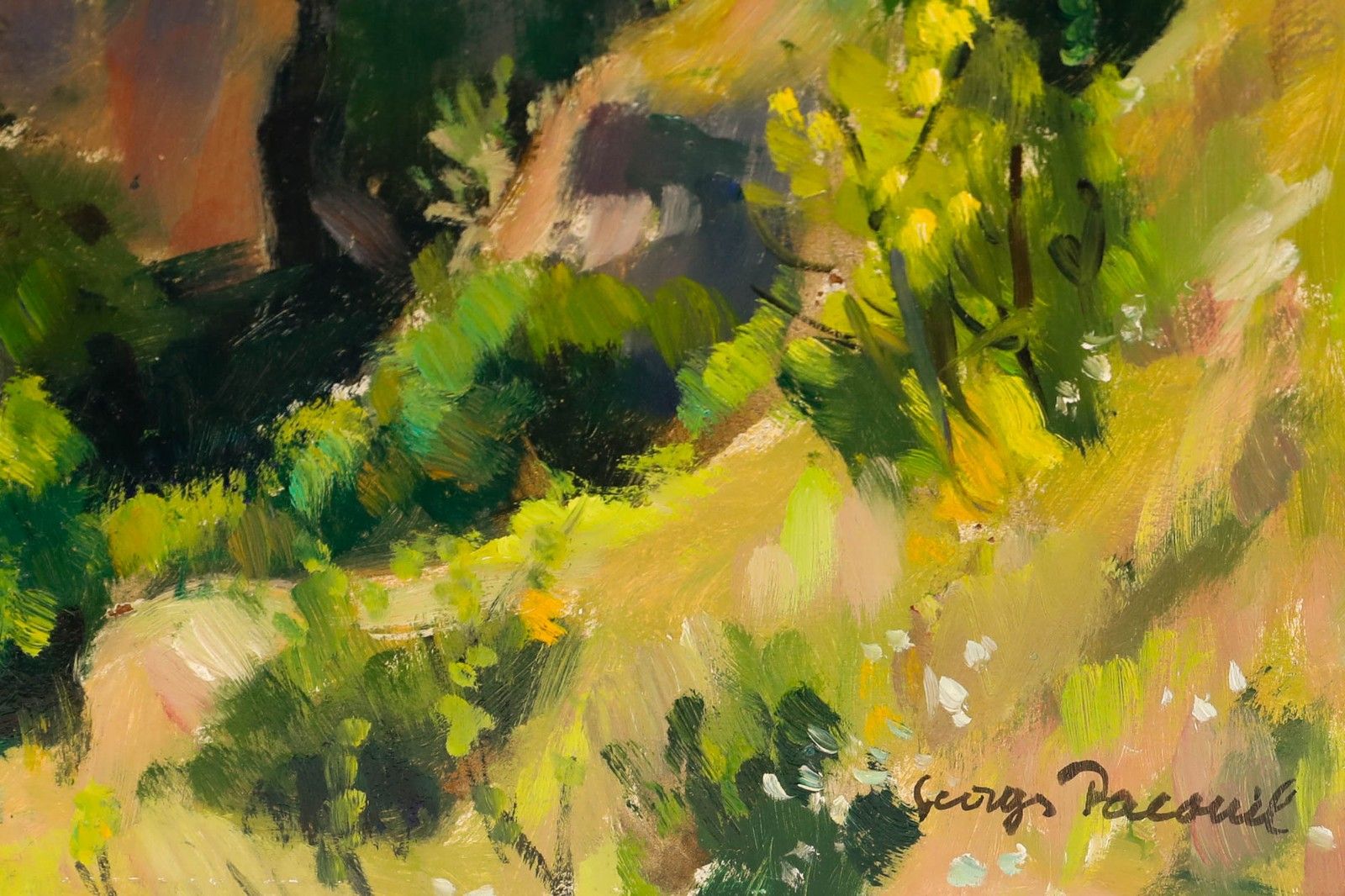 Georges Pacouil (1903 1996) Mid 20th Century Oil, The Watchtower, Le Cayler photo 200.0