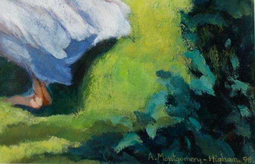 Amanda Montgomery Higham Framed Contemporary Acrylic, A Gaggle Of Geese photo vinterior
