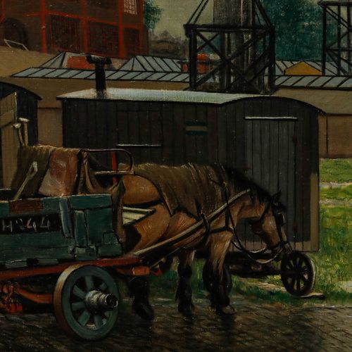 20th Century Oil The Patient Cart Horse photo Art