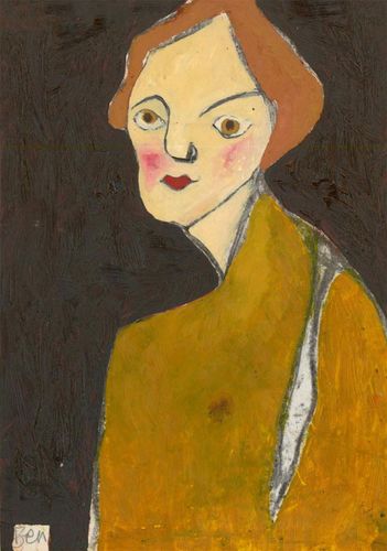 Ben Carrivick Contemporary Oil, Yellow Shawl